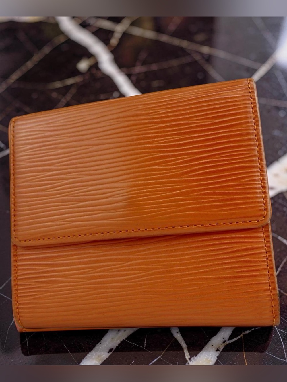 LOUIS VUITTON Epi Leather Elise Trifold Wallet 🧡 - Picture 10 of 15